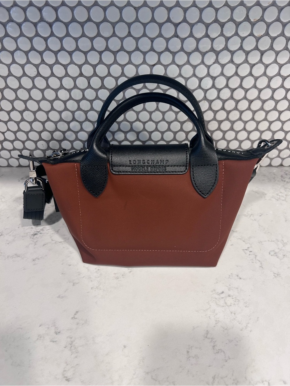 Authentic Longchamp Le Pliage Energy XS Crossbody Chocolate - Picture 2 of 12